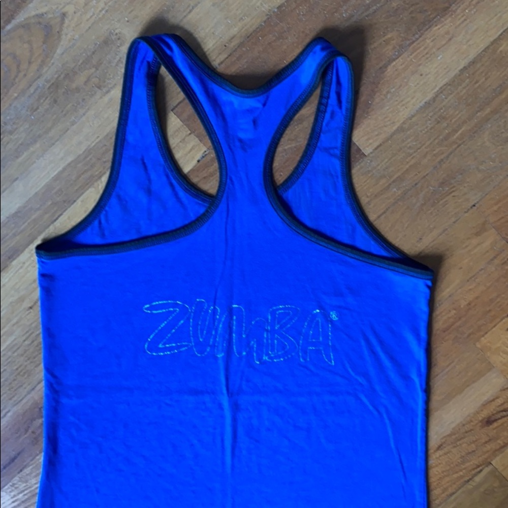 Zumba Blue Racer Back Top - Picture 8 of 11